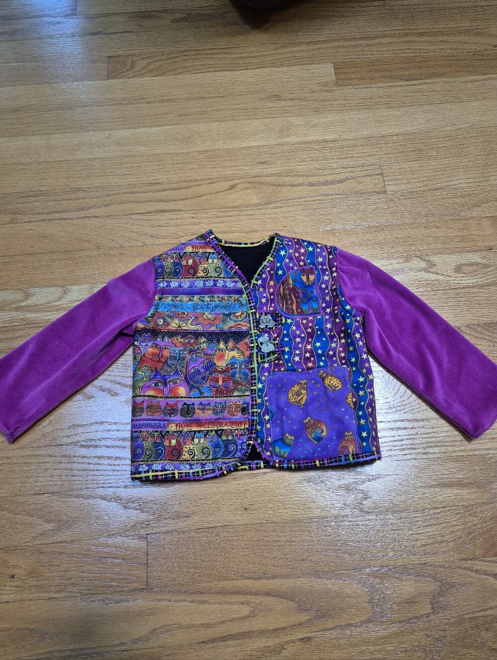 Stoney Hill Sue Laurel Burch Cat Quilted Toddler Jacket 3T NWT